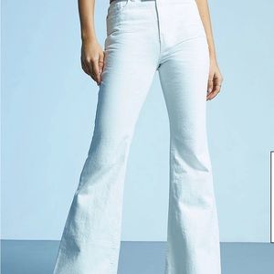 PacSun Eco White High Waisted Flare Jeans